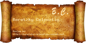 Beretzky Celesztin névjegykártya